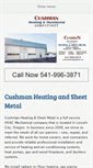 Mobile Screenshot of cushmanheatingandsheetmetal.com